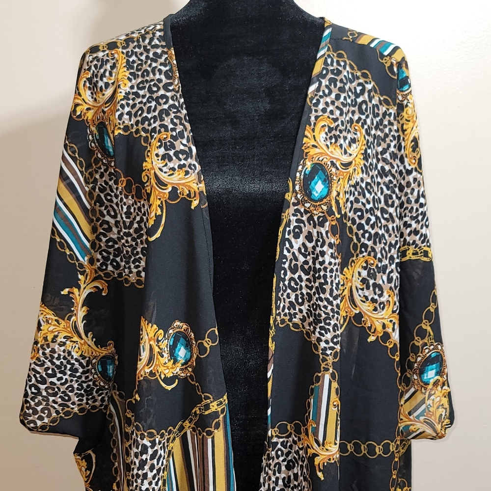 Ladies 2X Kimono Cover Up